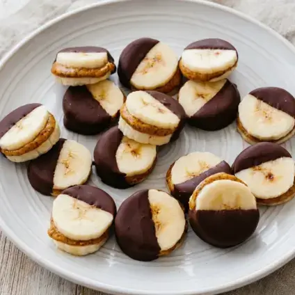 Chocolate dipped banana bites