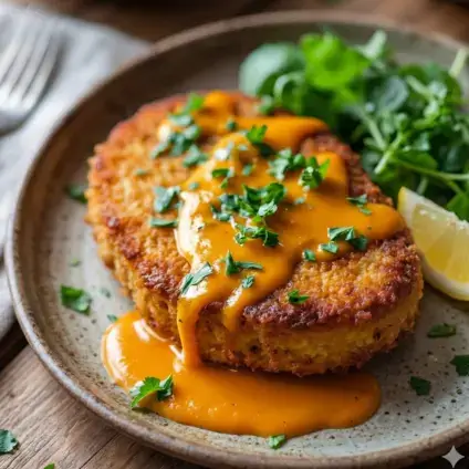 Crispy tofu schnitzel