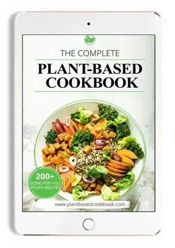 The Complete Plant-Based Cookbook on a tablet